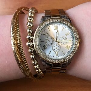 Watch and three matching bracelets